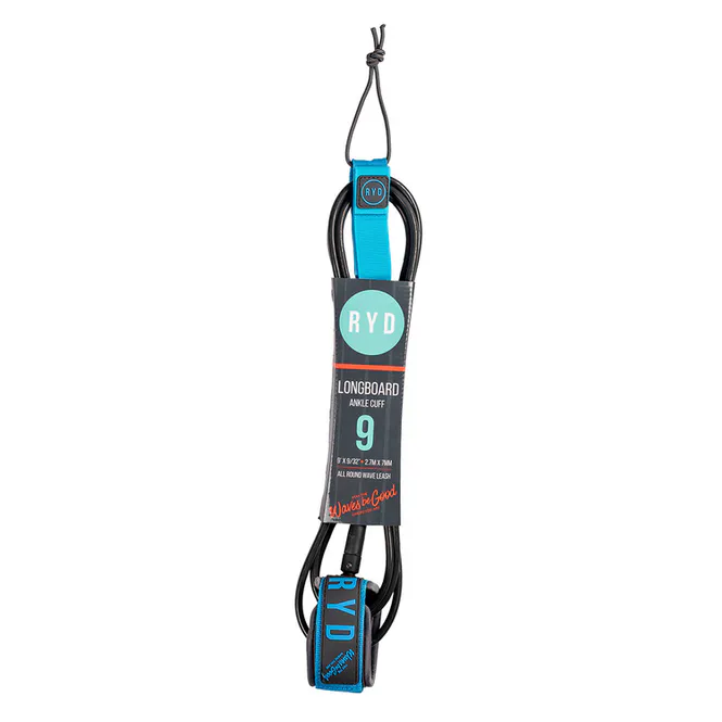  Ryd 9ft 7mm Longboard Ankle Leash Bluegrey