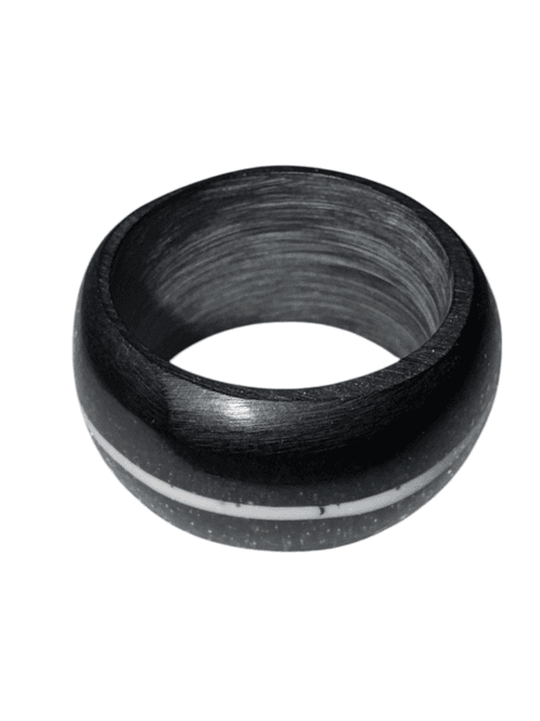 Hovedbilde Wooden shell and stripes rings